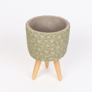 Vas ceramic verde picioruse